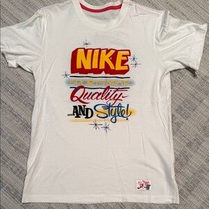 Nike White Multicolor Graphic Tee